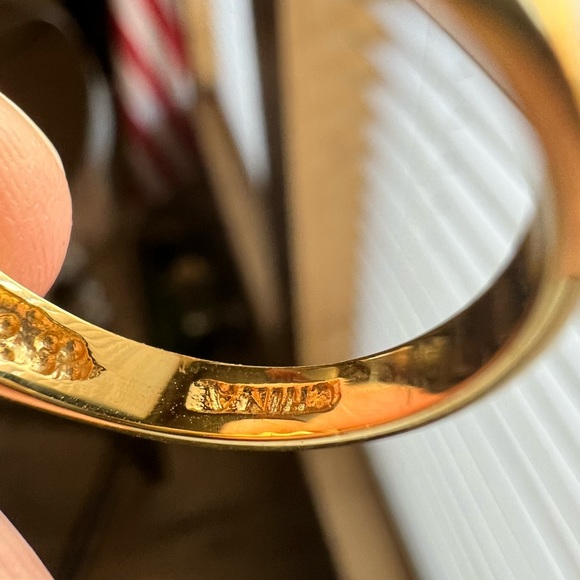 Blue Gemstone & Rhinestone Ring - Picture 5 of 5